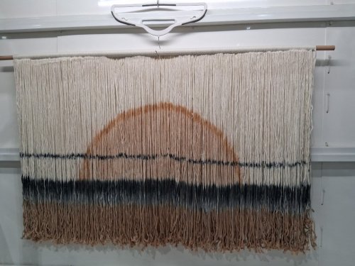Jakalin Macrame Wall Hanging Sunset Dip Dye Boho Tapestry Handmade - 57" x 35"- multicoloured pattern image 2