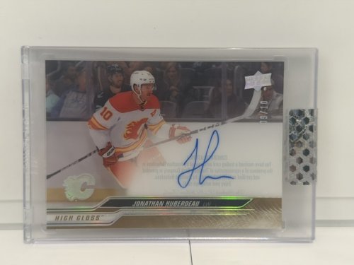 2024 SIGNED UPPER DECK JONATHAN HUBERDEAU CLEAR CUT LIMITED EDITION #09/10 (CC-HU) image 5