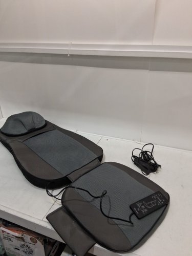 snailax shiatsu neck, shoulders & full back kneading shiatsu/rolling massager with heat - grey (model: sl-233) image 3