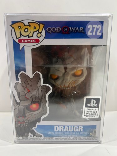 Funko pop! **playstation official licensed product** Games: god of war - draugr vinyl figure (#272) **plastic protector cover** image 2