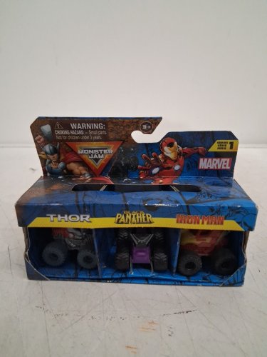 3PC Monster Jam Marvel Mini Monster Trucks Toys - Multicolor (Model: 3070229) image 2