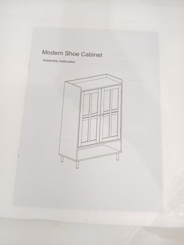 ONBRILL 6-Tier Shoe Cabinet with Cross Molding Doors - 45" x 29.5" x 13.8" - Blue (Model: OB-MP-001) image 6