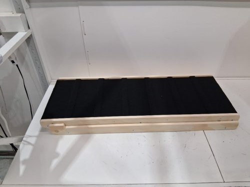 adorabby foldable/collapsible portable adjustable non-slip wooden dog/pet ramp stairs - 250lb capacity - 14" x 39.4" - natural wood/black (Model: ‎glt-02) image 4