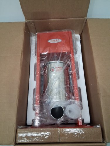hakka stainless steel commercial vertical sausage stuffer - 3l/7lbs - red/silver image 5