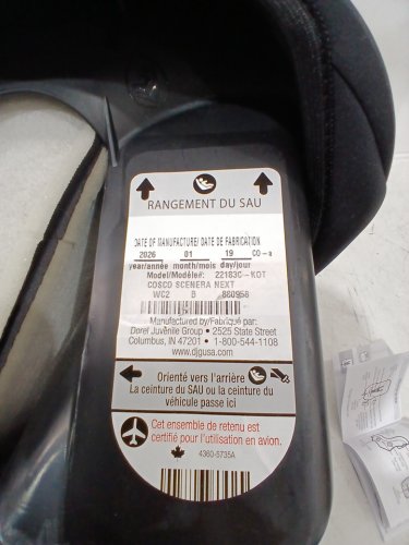 cosco scenera 5-point harness infant car seat with cup holder - 40lbs max - black (model: ‎22183CKOT) image 6
