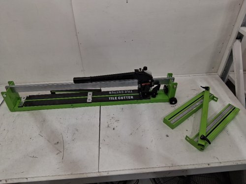 manual tile cutter with laser guide - 31.5" max cutting width, 15mm (0.6") max cutting thickness - green - (model: e300-800) image 12