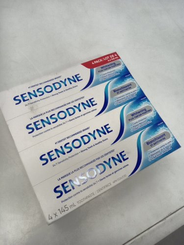 4PK SENSODYNE TRIPLE CLEANING TOOTHPASTE - WHITENING plus tartar fighting - 145ML/EACH image 2