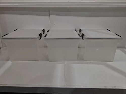 3PK IRIS USA WEATHERTIGHT STORAGE BOXES - 46 QUART - CLEAR (MODEL: UCB-FB/585251) image 2