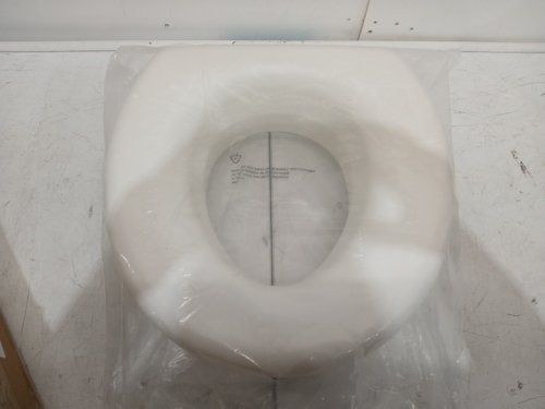 HEALTHSMART PORTABLE ELEVATED ROUND TOILET SEAT RISER WITH SLIP RESISTANT PADS - 5" RAISED - WHITE (MODEL: 522-1508-1901) image 3