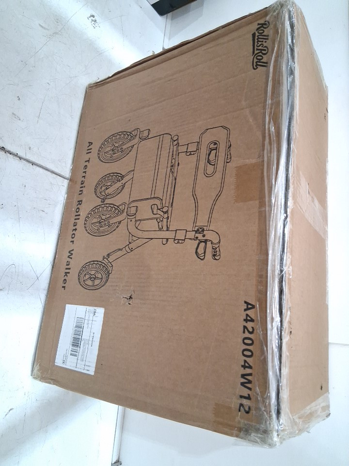 rollisroll Foldable Rollator Walker - 37"-32" - 300lbs cap - blue (model: A42003W10) image 2