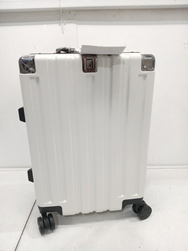 Krute Hardshell Zipperless Carry On Luggage Suitcase with USB Port, TSA Lock, and Spinner Wheels - 20" -  White image 4