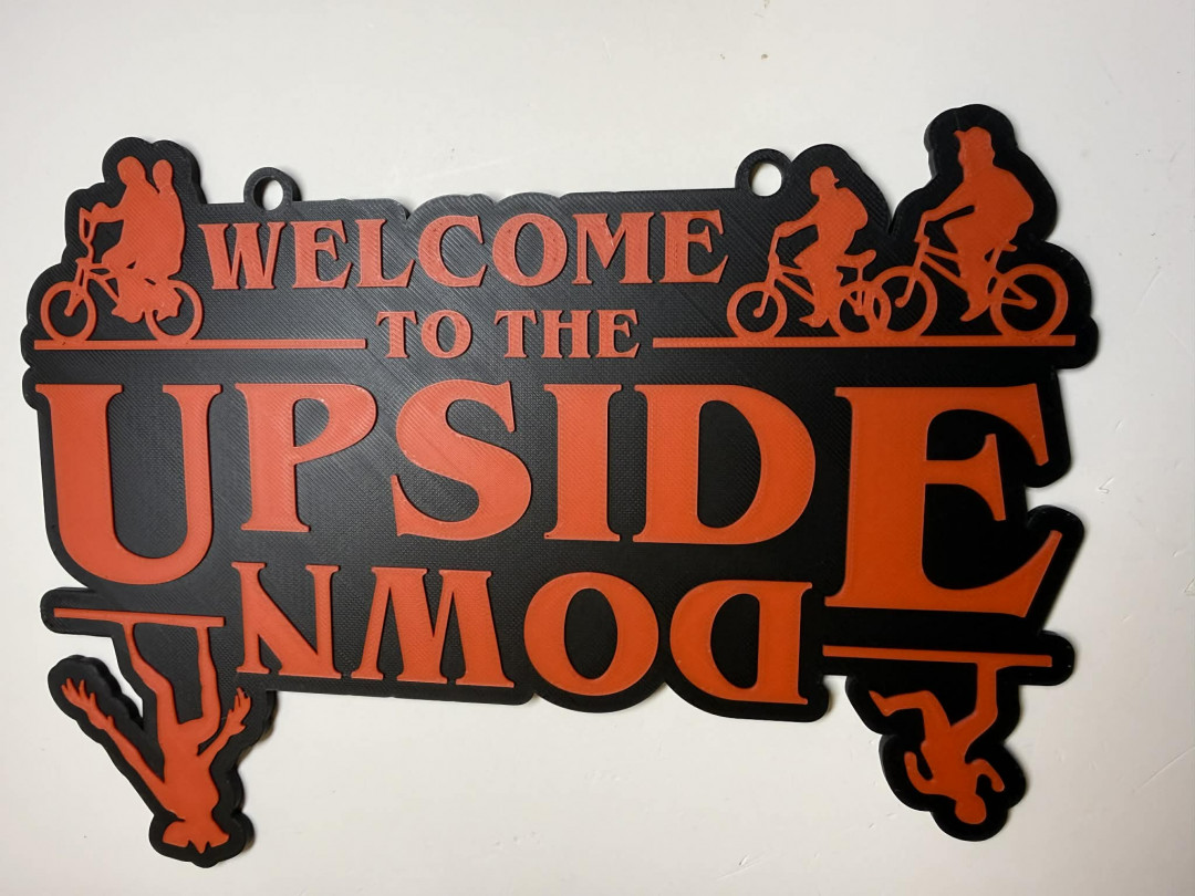 6.5"x9" 3D Printed - Stranger Things - Upside down - Wall Decor image 3