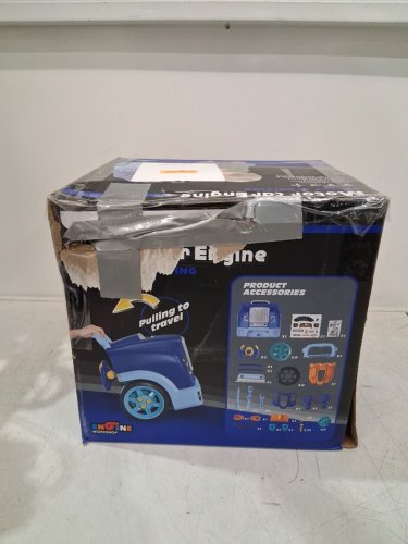 60PC Kids VEVOR Engine Toy Mechanic Car Repair Set with Removable Parts with Lights, Sounds, Steering Wheel and Horn - Ages 3yrs & Up - Blue (MODEL: D001-4) image 2