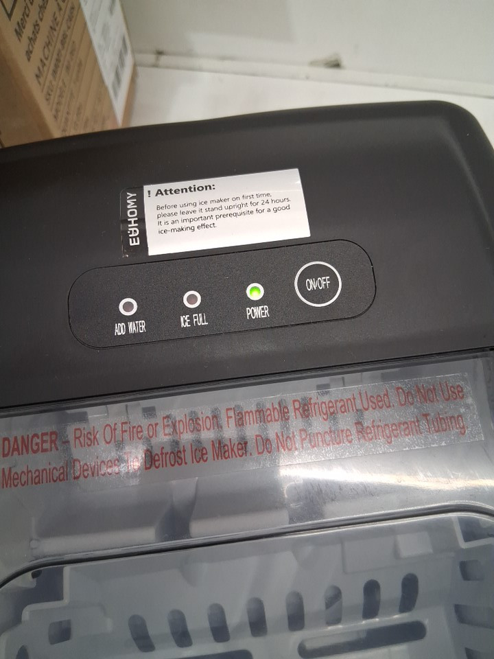 EUHOMY Countertop Ice Maker Machine - MAKES 26LB/Day - BLACK (MODEL: im-06d/IM001-Bbl-CAEH) image 4