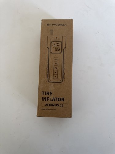HYVOHEX TIRE INFLATOR PORTABLE AIR COMPRESSOR - 150PSI -12V /AUTOSTOP - BLACK/GREY/ORANGE (MODEL: AERIMUS C2) image 2