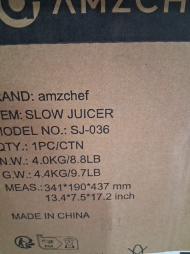amzchef automatic slow juicer - 1.8L - black (model: sj-036) image 3