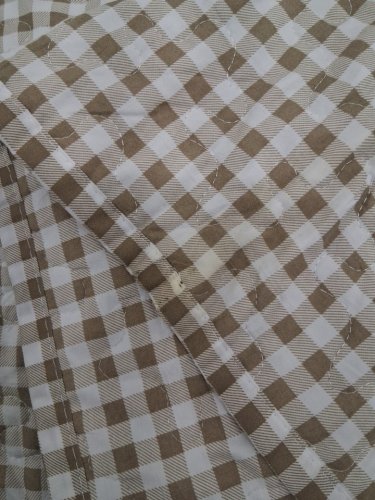 3pc NSNLGSGC Summer Bedspread Quilt Set - King - Tan gingham image 4