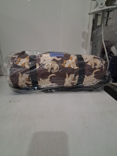 Picyalo Sandproof and Waterproof Picnic Blanket - 80" x 80" - Brown/Off-white Cats and Dogs (Model: 0I0H) image 2