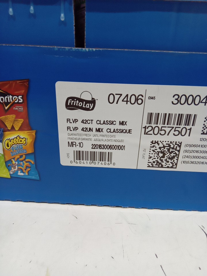 (2) 42PK *EXPIRED* Frito-Lay Mega Size Classic Mix CHIPS Variety Pack - 28G / each - Lay's Classic, Lay's Bar-B-Q, Doritos Nacho, Ruffles All Dressed, Ruffles Sour Cream & Onion, Cheetos Puffs image 3