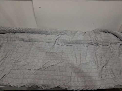 3PC Premium Ruched Textured Comforter Set - Queen XL - Light Grey image 4