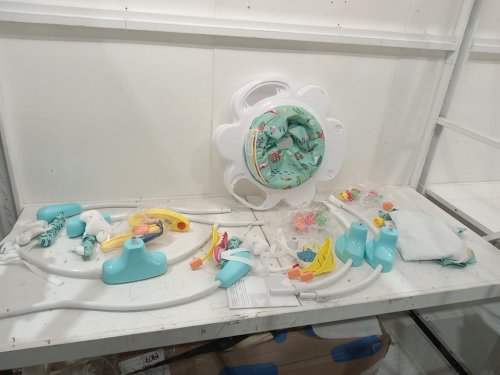 costway adjustable baby activity centre bouncer - 34.5" x 34.5 x 37" - light blue (model: bc10198ny) image 3