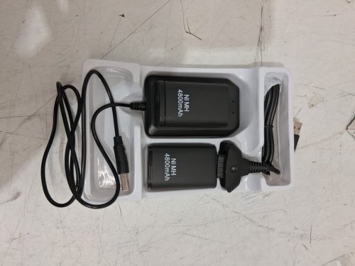 2pk XBOX 360 CONTROLLER battery packs - 4800mAH - BLACK image 3