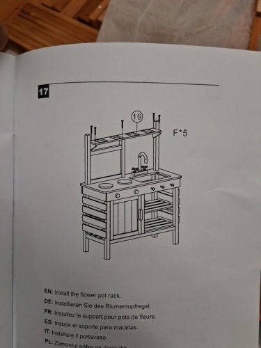 costway Fir Wood Play Kitchen with Adjustable Canopy and Sink - natural(model: tp10274na) image 12