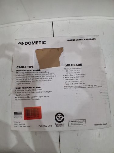 DOMETIC SEASTAR EXTREME CONTROL CABLE - 17FT - STEERING CABLE FOR BOATS - BLACK (MODEL: CCX63317) image 2