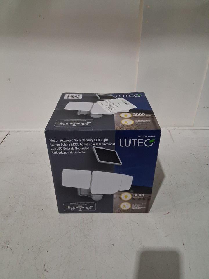 LUTEC Motion Activated Solar Security LED flood Light - 5000k - 3000lm - white (model: 1937995) image 2