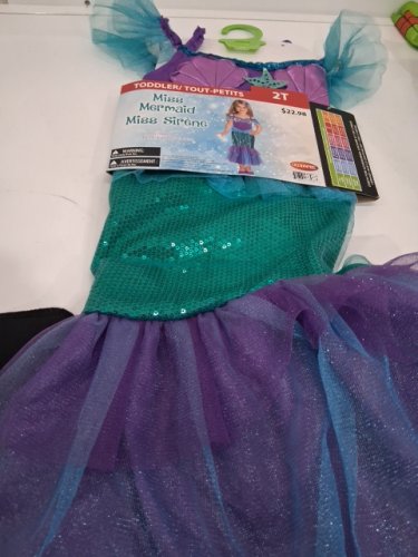 GIRL'S GOODMARK MISS MERMAID COSTUME SET - 2T - PURPLE/TURQUOISE image 2