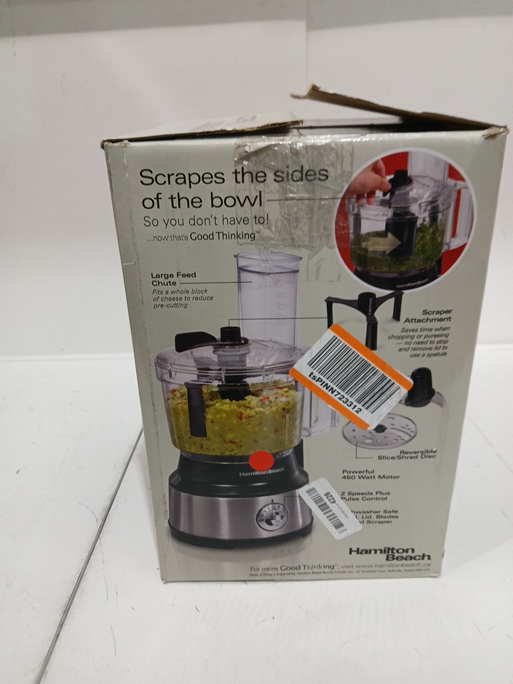 HAMILTON BEACH 10-CUP MULTI-FUNCTION FOOD PROCESSOR WITH BOWL SCRAPER - BLACK (MODEL: 70730C) image 6