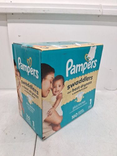 160pk pampers swaddlers best dryness disposable diapers - size 1 (8-14lb) image 2