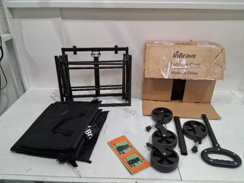 INBRAVE COLLAPSIBLE WAGON CART - 380LBS CAPACITY - BLACK (MODEL : 02YMX5) image 2