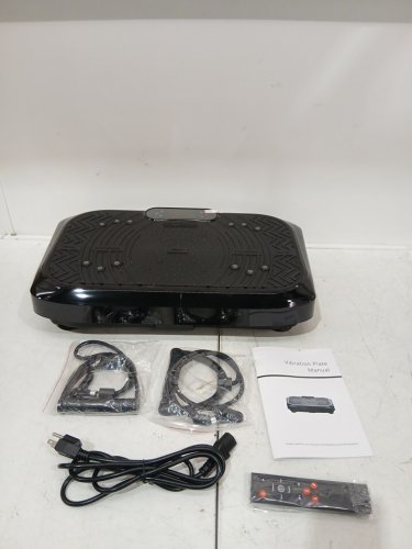 TAEVNO BLUETOOTH VIBRATION PLATE EXERCISE MACHINE WITH REMOTE - 450LBs CAP - BLACK image 3