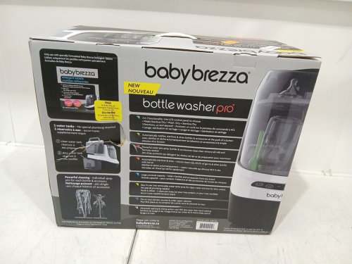BabyBrezza Bottle Washer Pro 3-in-1 washer/sterilizer/dryer - holds 4 bottles - black/white (model: BRZ0103) image 2
