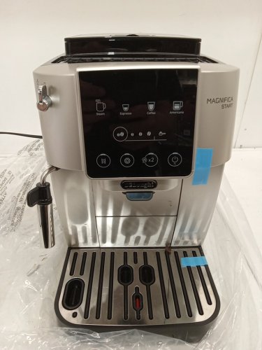 delonghi magnifica start automatic espresso and coffee machine with milk frother for latte, cappuccino - built in grinder - silver (model: ecam22022sb) image 2