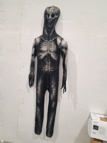 Boy's The Rake Skinsuit Costume - osfm - grey/black image 2
