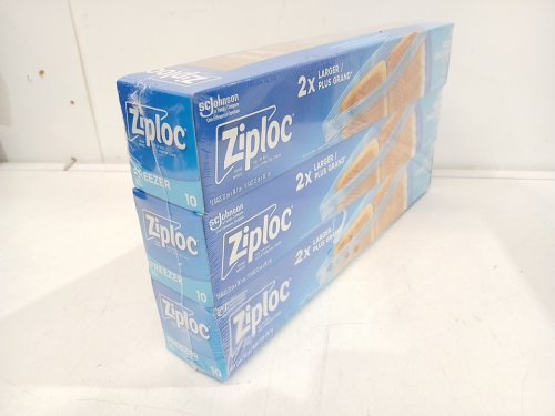 3PK Ziploc Food Storage Freezer Bags with Double Zipper Seal and Easy Open Tabs - EXTRA LARGE image 3