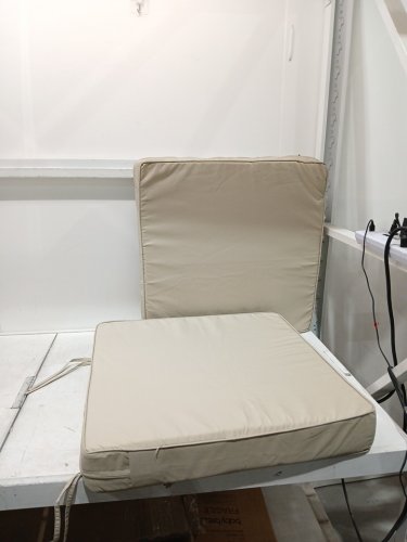 2pk outdoor patio bottom seat cushion - 24" x 24" - beige image 3