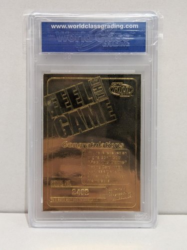 BARRY BONDS GAME USED BAT CHIP CARD - WCG GEM MINT 10 - 2002 GOLD COLLECTION FEEL THE GAME 23K GOLD #2482 image 3