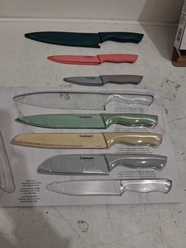 6PC Cuisinart knife set with sheathes - Multicolour (mODEL: 2826602) image 3