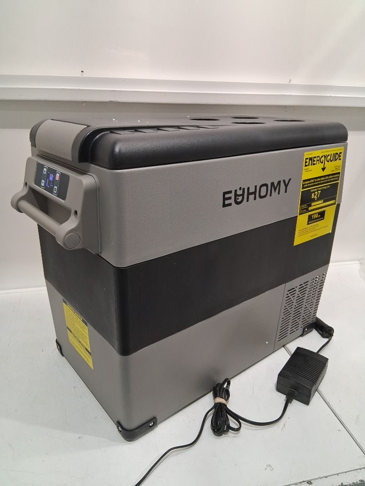 EUHOMY PORTABLE COOLER ON WHEELS FOR CAR - 12V - 50L - BLACK (MODEL: CFB-50) image 3