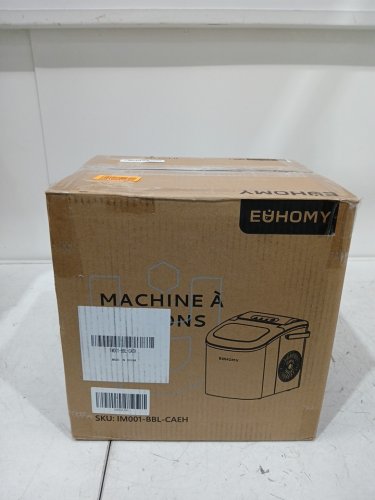 EUHOMY Countertop Ice Maker Machine with Handle, Basket and Scoop - MAKES 26LB/Day - BLACK (MODEL: im-06d/IM001-Bbl-CAEH) image 2