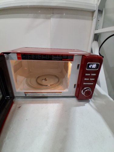 GALANZ RETRO STYLE COUNTERTOP MICROWAVE OVEN - 0.7CU.FT - RED (MODEL: GLCMKZ07RDR07) image 4