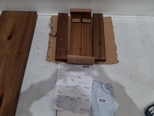 HOKYHOKY Solid Wood Entryway Bench MADE WITH Firwood - 31.5" - Brown (MODEL:FZCY018) image 6