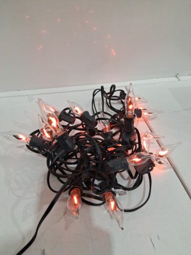 SOTOPOO HALLOWEEN Flickering Flame String Lights - 27.8FT - ORANGE/BLACK image 3