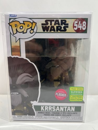 Funko pop! **flocked**2022 summer convention** Star Wars - krrsantan bobble head (#548) **plastic protector cover** image 2