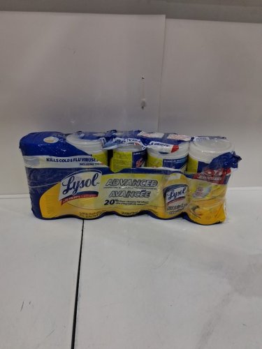 5pk lysol advanced disinfecting wipes - 550 wipes total - citrus scent (model: 1708072) image 2