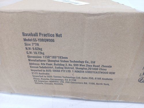 Baseball Softball Practice Net - 7FT x 7FT - Black/Red (Model: SS-YDBQW006) image 9