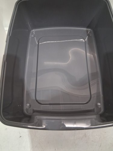 IRIS Open Top Cat Litter Box Kit with Shield and scoop - 16" x 12" - dark grey/CLEAR - (MODEL: CLH-12) image 3